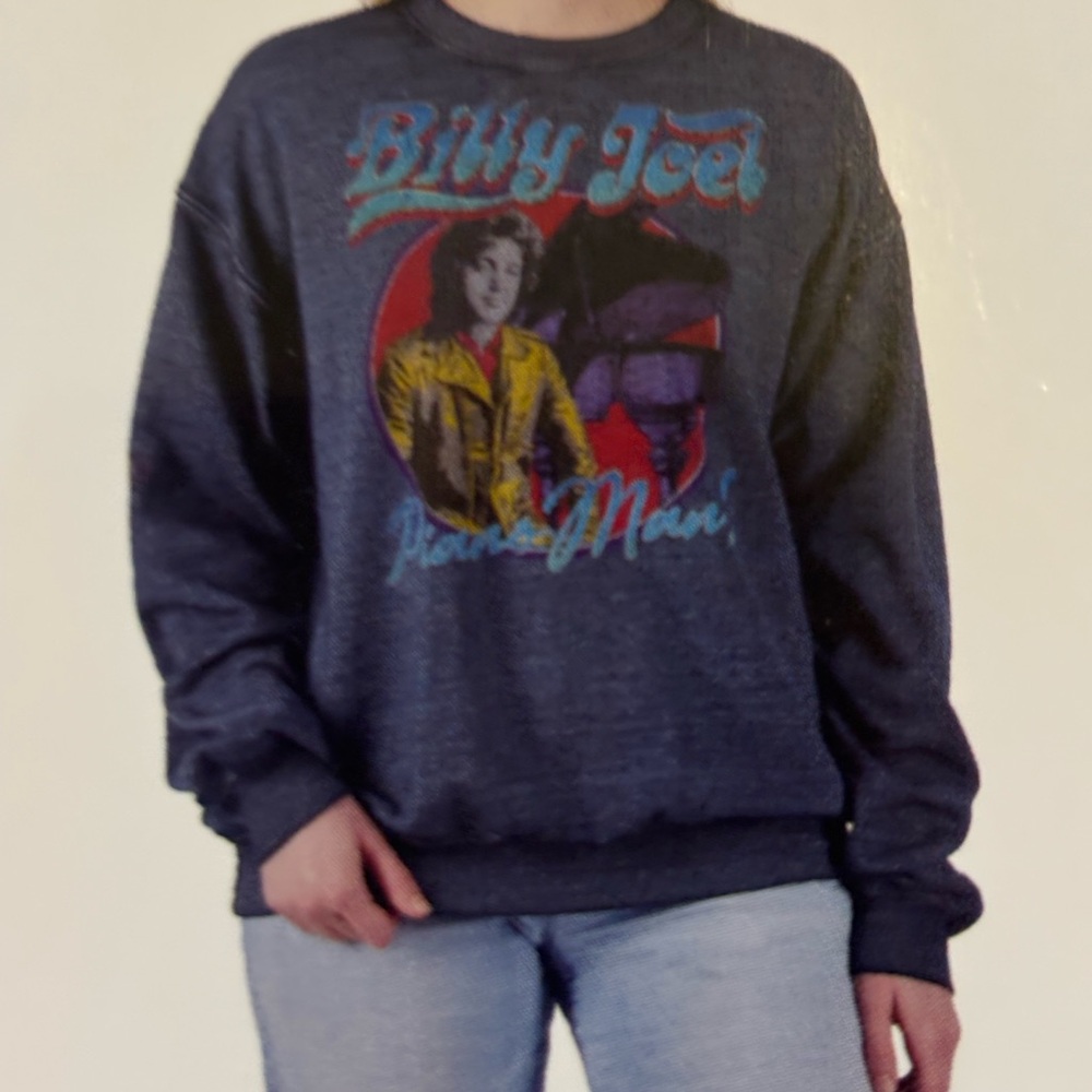 NWT Women's Blue Billy Joel Sweatshirt